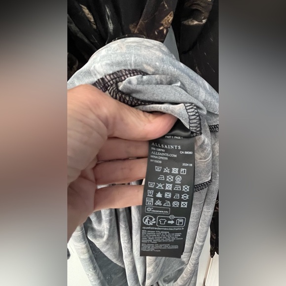 AllSaints Mina Printed Long Sleeve Slim
Fit Maxi Dress - Size 0 - Picture 9 of 10